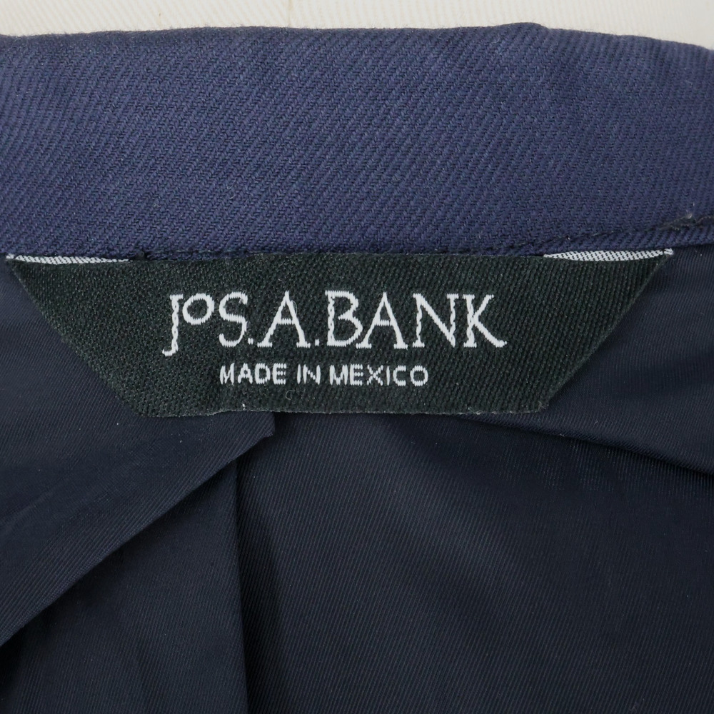 Jos A Bank Traveler Sport Coat Mens 42S Blue Wool Lined Blazer Jacket Preppy - Picture 16 of 16